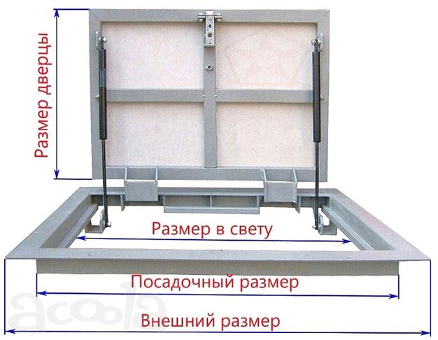 Люк под плитку напольный в подвал